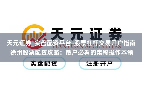 天元证券_实盘配资平台-股票杠杆交易开户指南 徐州股票配资攻略：散户必看的肃穆操作本领