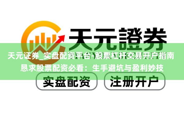 天元证券_实盘配资平台-股票杠杆交易开户指南 恳求股票配资必看：生手避坑与盈利妙技
